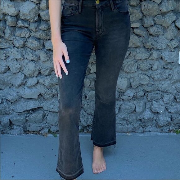 Frame Le Crop Mini Boot Jeans – Mardel Wash, Released Hem, Size 28 - Picture 9 of 9